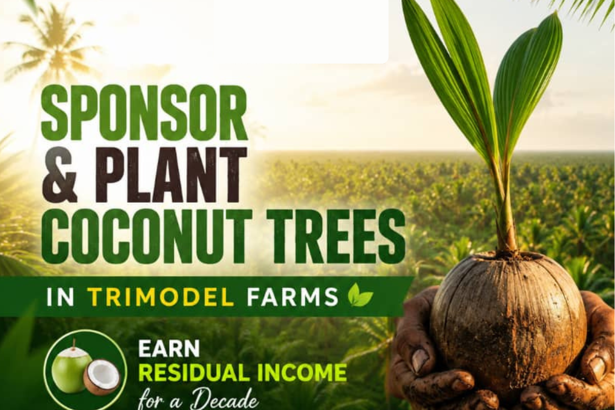 Coconut farm sunrise at Trimodel Farms