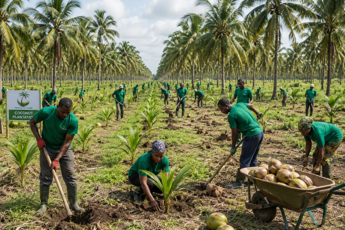 Field planting at Trimodel Farms